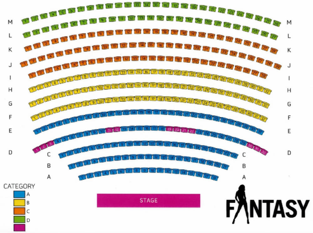 拉斯维加斯 Fantasy 奇幻上空秀座位图